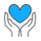 ikona ikona niebieskiego serca